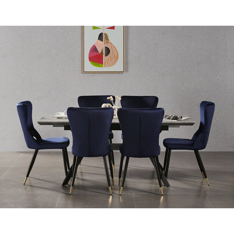 Canora Grey Hartshorne Velvet Side Chair & Reviews Wayfair.co.uk